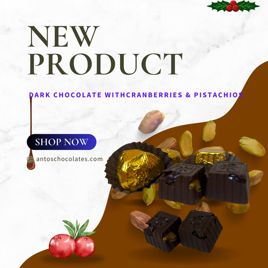 Dark Chocolate with Pistachios and Dried Cranberries